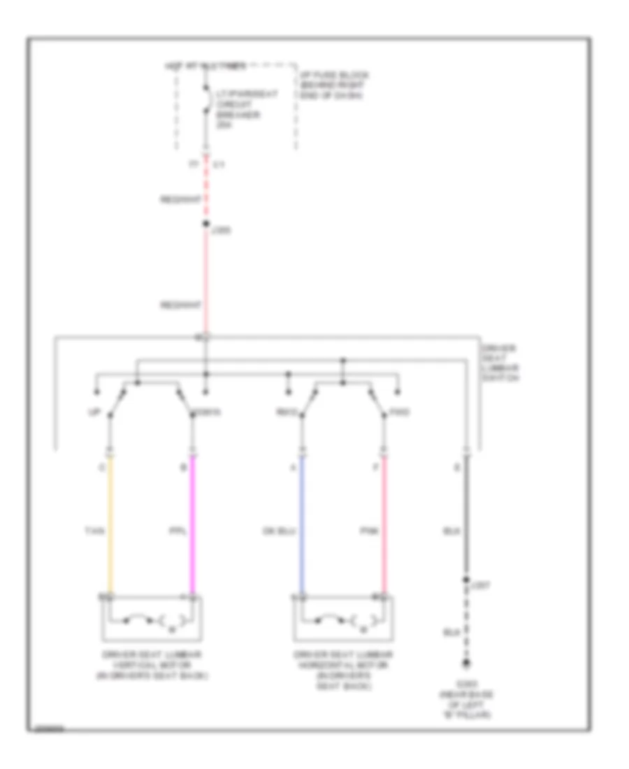 Drivers Lumbar Wiring Diagram for Saturn Outlook XE 2007