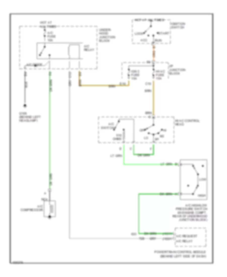 Compressor Wiring Diagram for Saturn SL 1998