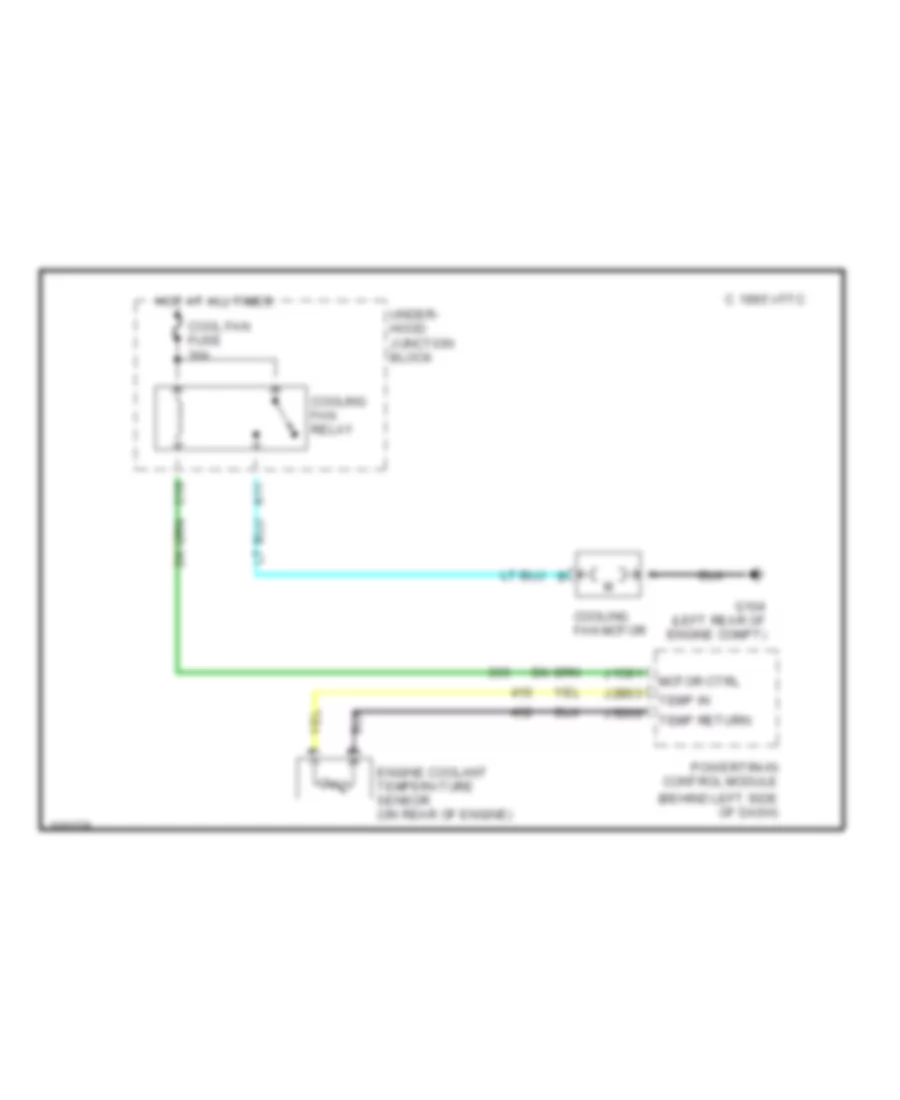 Cooling Fan Wiring Diagram for Saturn SL 1998