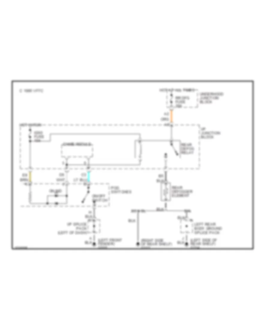 Defogger Wiring Diagram for Saturn SL 1998