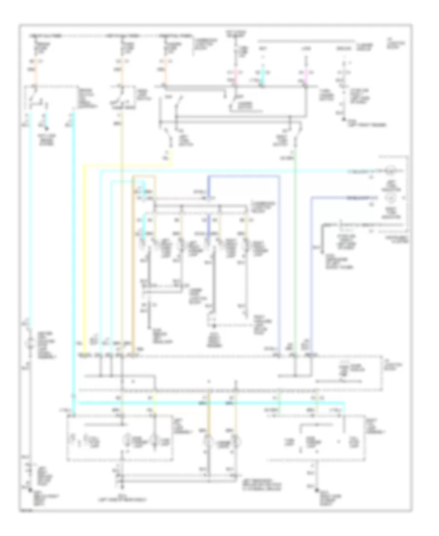 Exterior Lamps Wiring Diagram for Saturn SL 1998