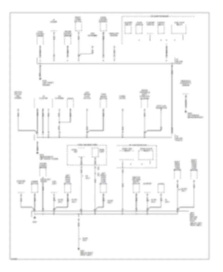 Ground Distribution Wiring Diagram 2 of 3 for Saturn SL 1998