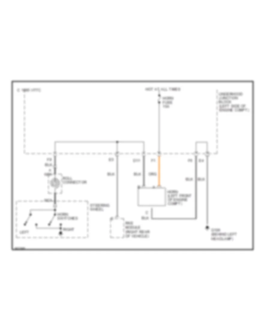 Horn Wiring Diagram for Saturn SL 1998