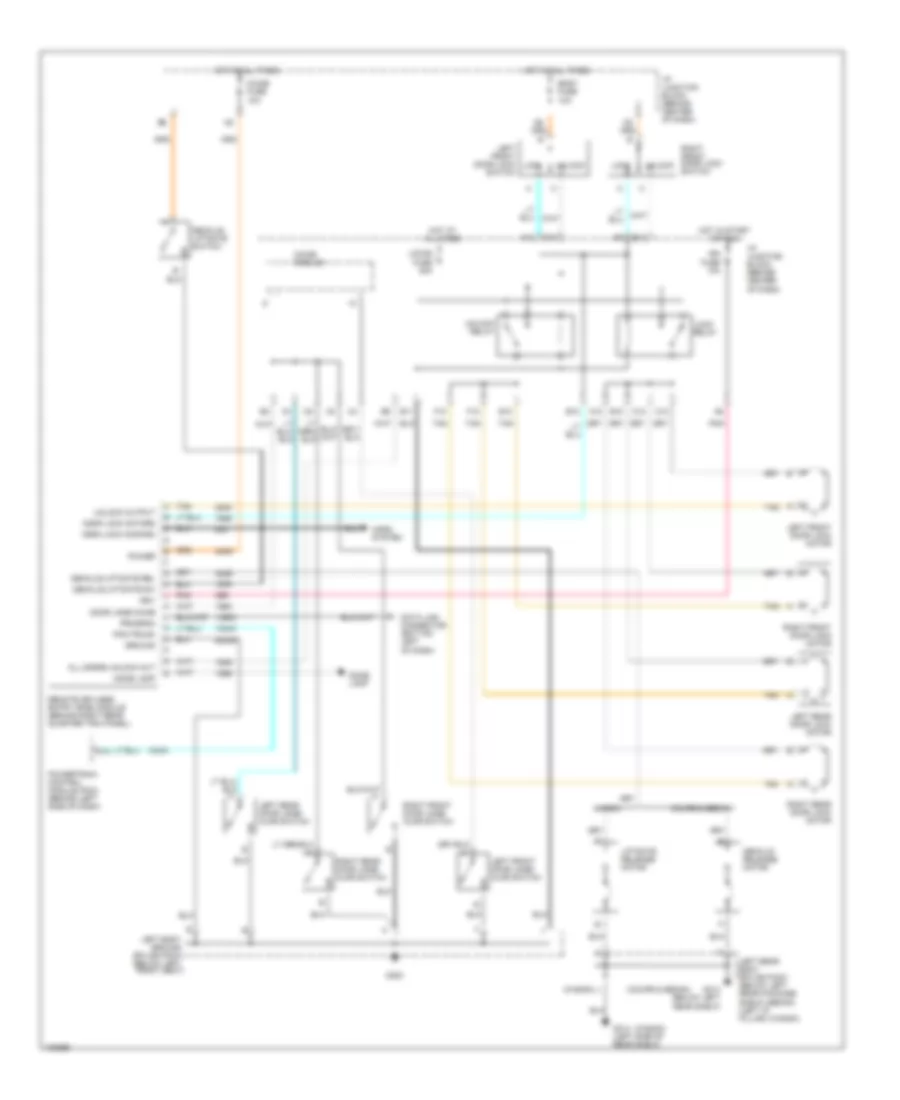 Power Door Lock Wiring Diagram for Saturn SL 1998