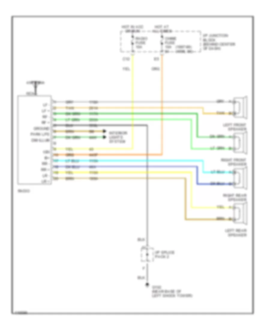 Base Radio for Saturn SL 1998