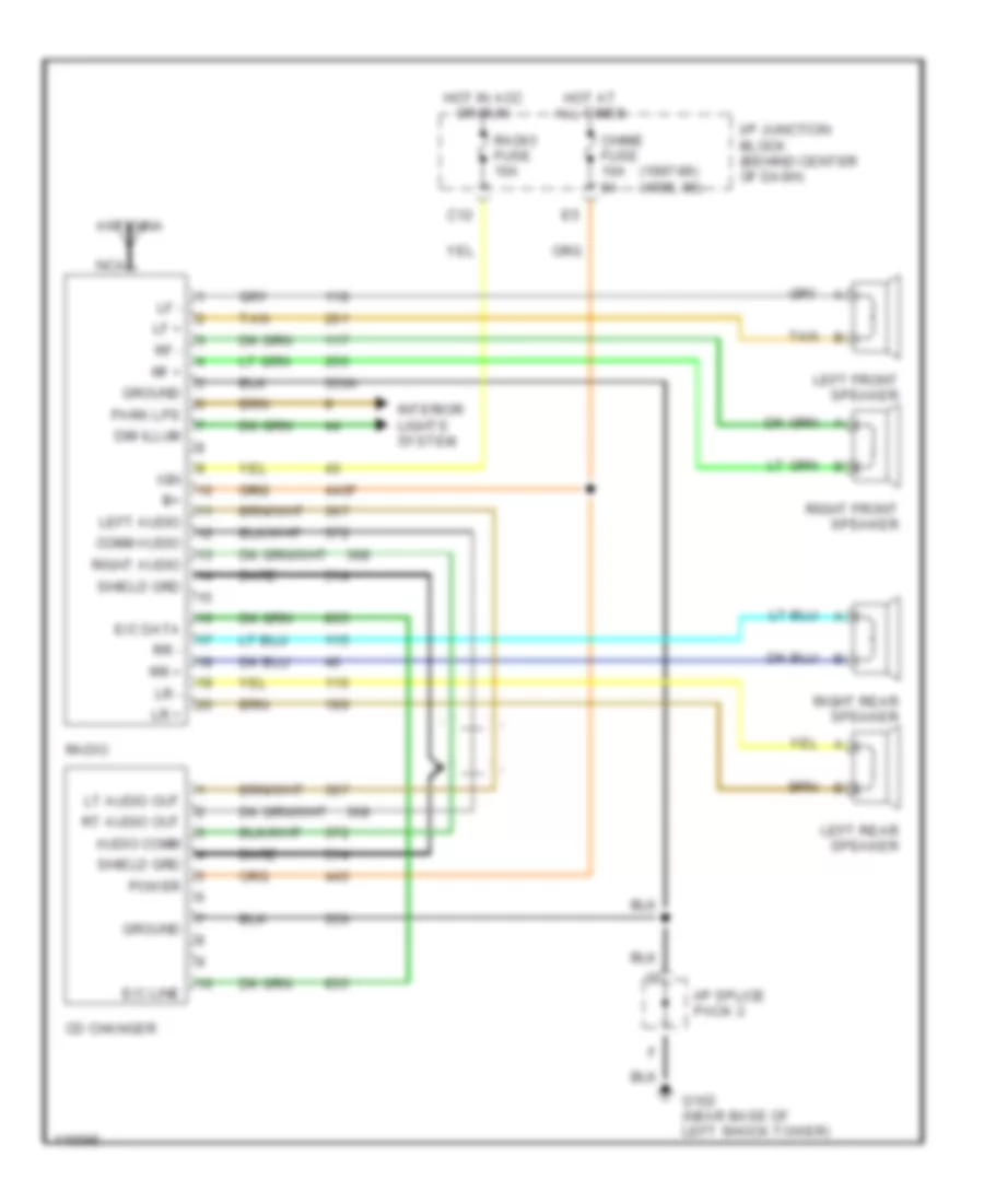 Premium Sound Radio Wiring Diagram for Saturn SL 1998