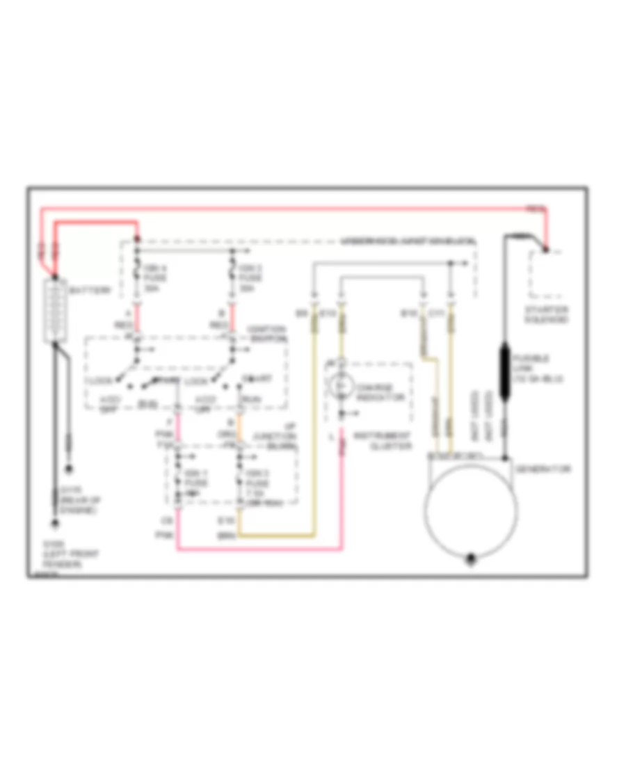 Charging Wiring Diagram for Saturn SL 1998