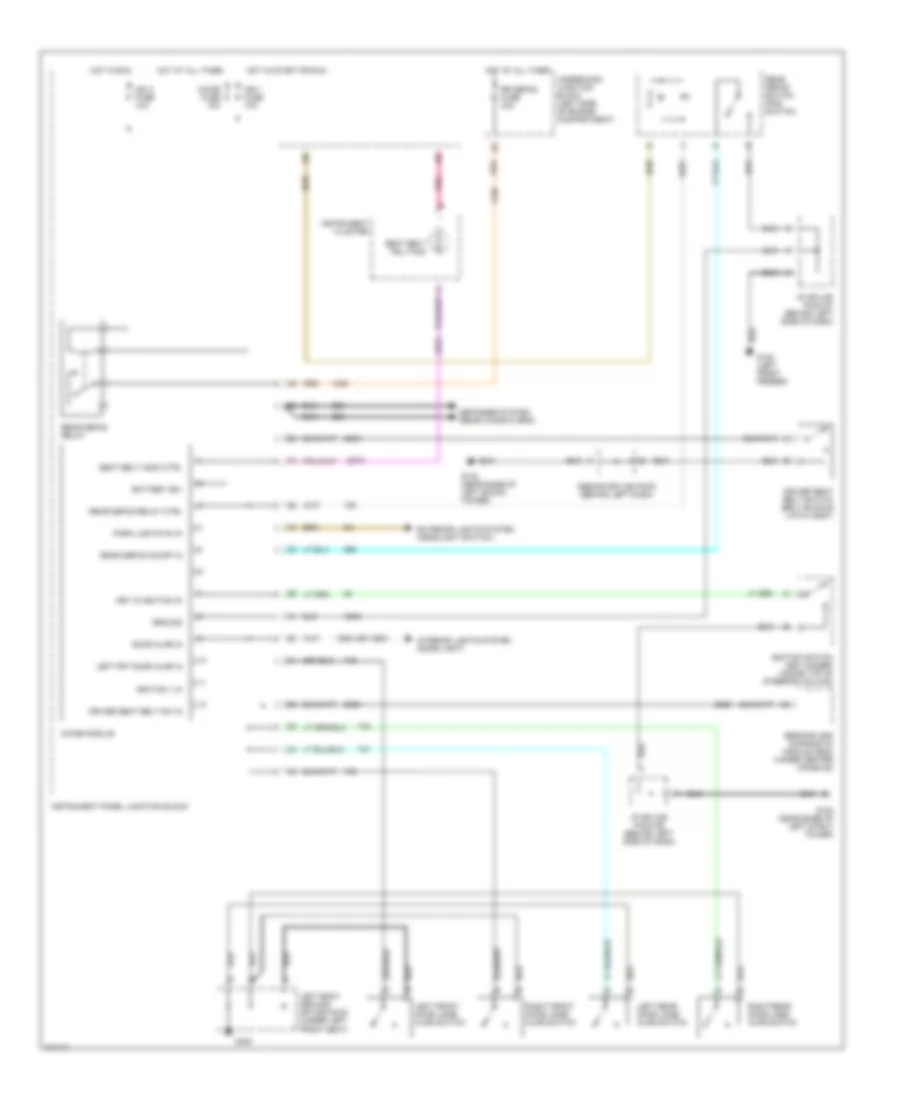 Warning System Wiring Diagrams for Saturn SL 1998