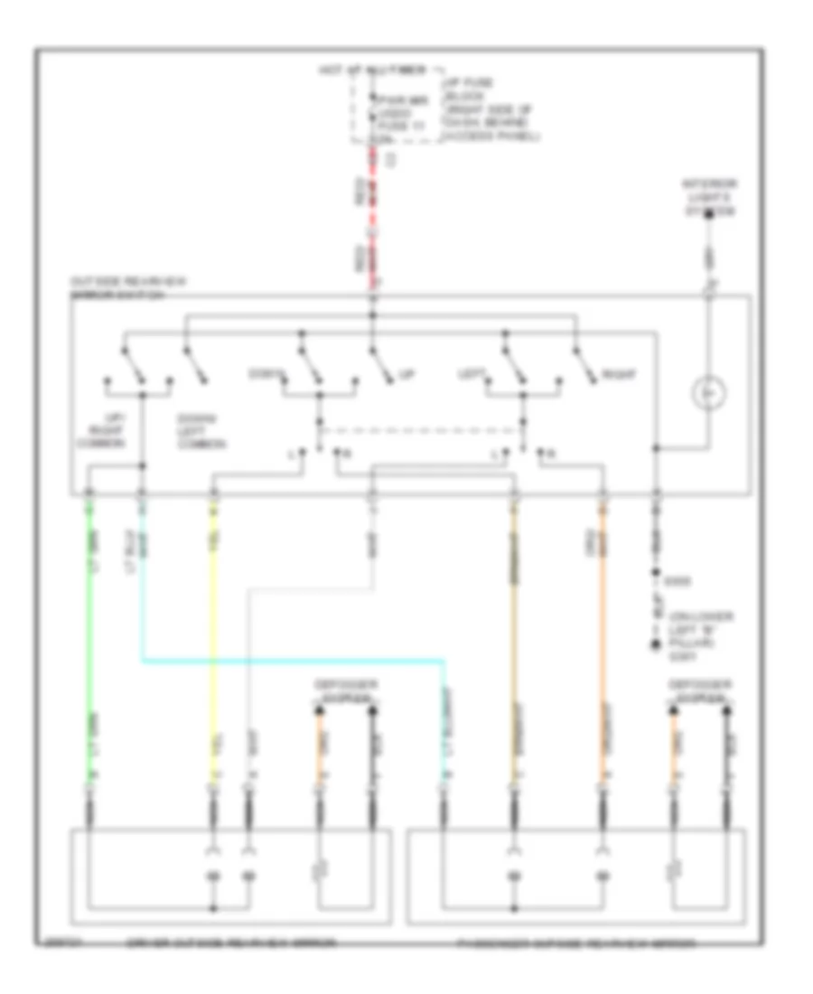 Power Mirrors Wiring Diagram for Saturn Relay 2007