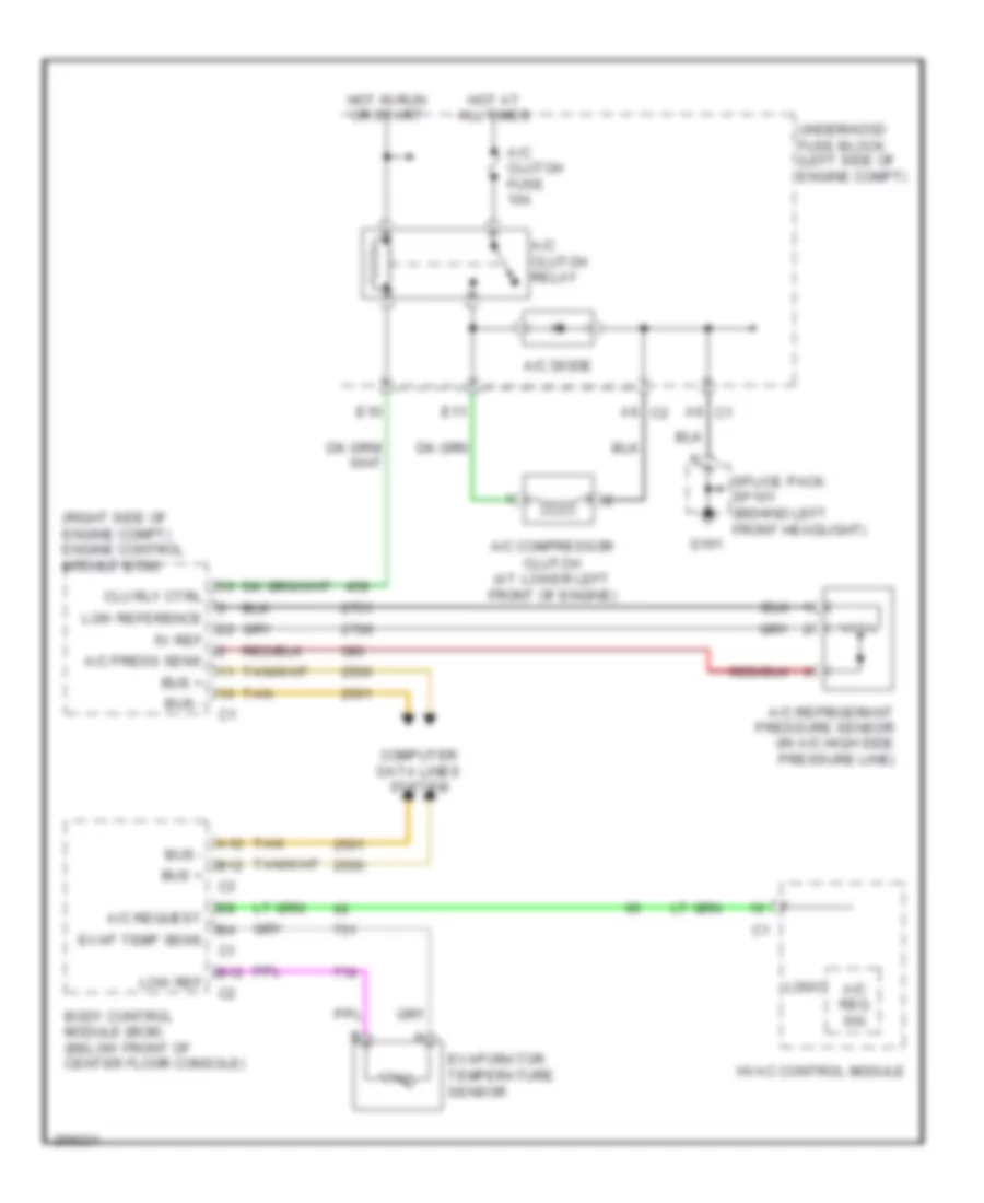 2 2L VIN D Compressor Wiring Diagram for Saturn Vue 2007