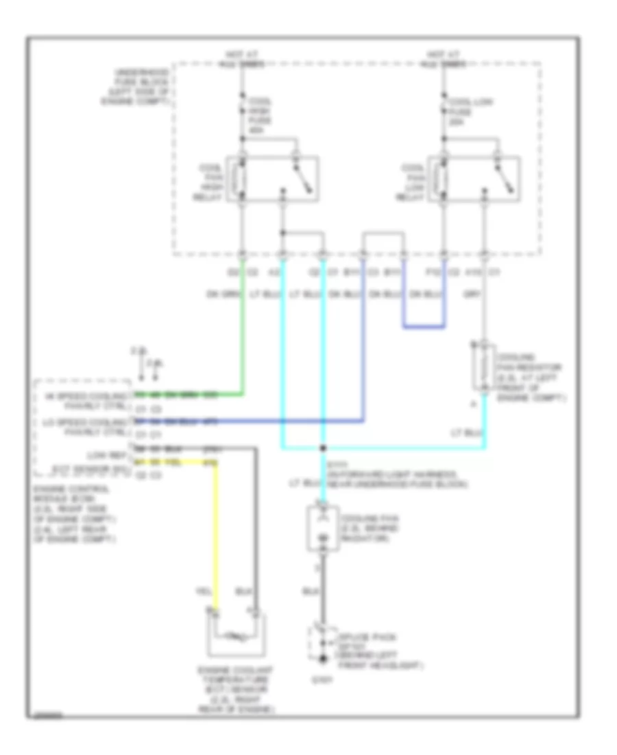2 4L VIN Z Cooling Fan Wiring Diagram Except Hybrid for Saturn Vue Green Line 2007