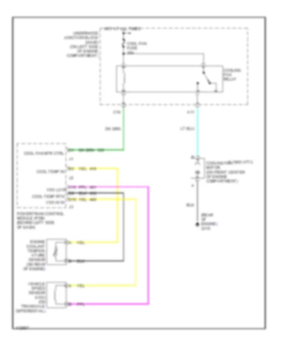 Cooling Fan Wiring Diagram for Saturn SC1 1999