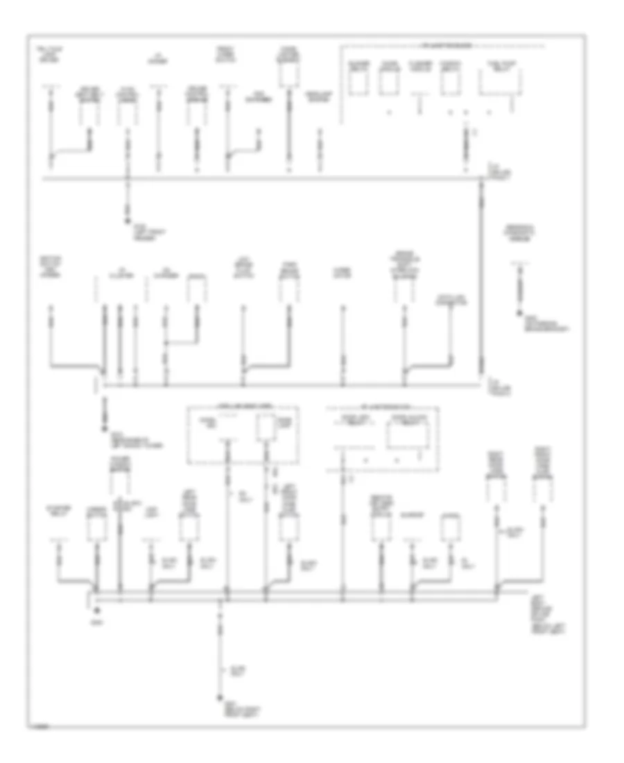 Ground Distribution Wiring Diagram 2 of 3 for Saturn SC1 1999