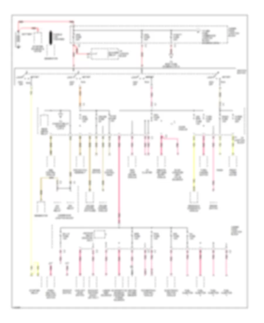Power Distribution Wiring Diagram 1 of 2 for Saturn SC1 1999