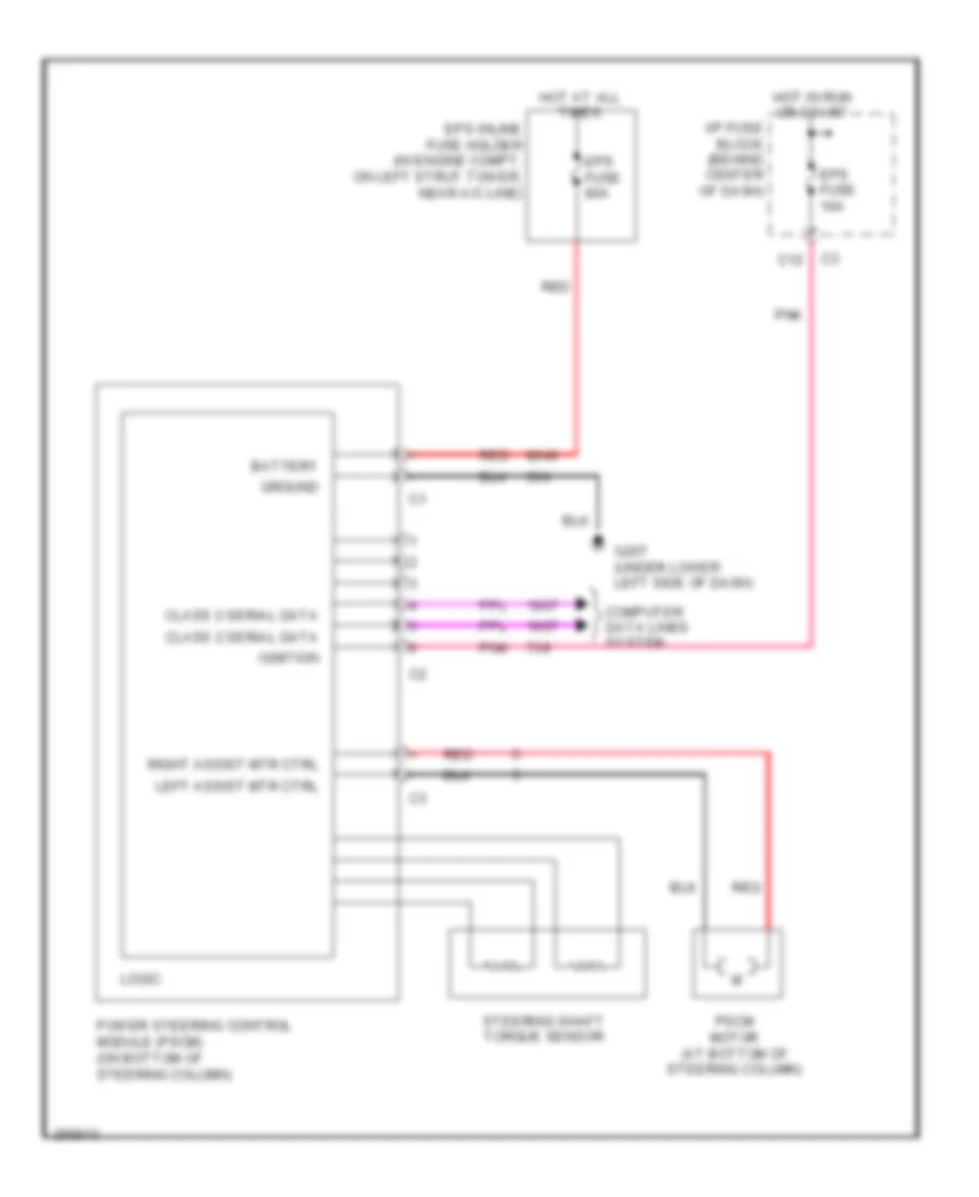 Electronic Power Steering Wiring Diagram for Saturn Vue Red Line 2007