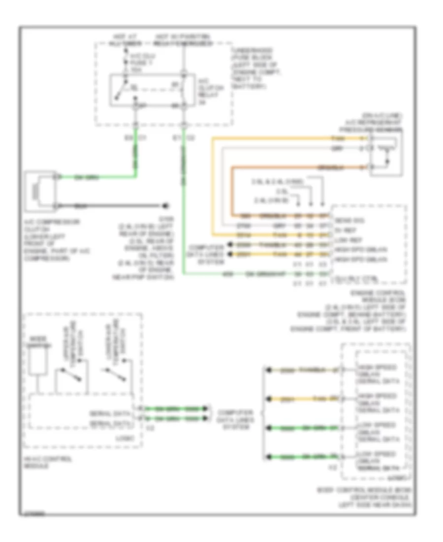 Compressor Wiring Diagram, with Auto AC for Saturn Aura Green Line 2008