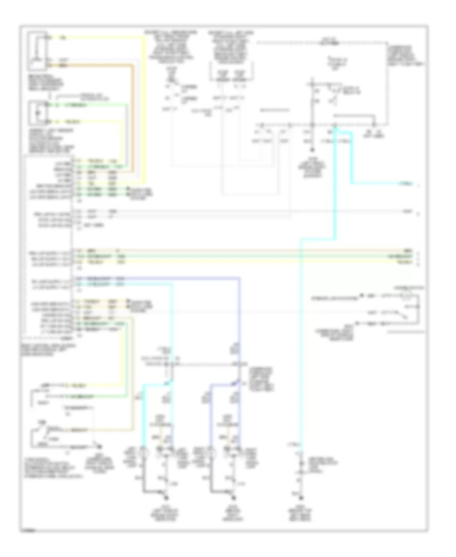 Exterior Lamps Wiring Diagram 1 of 2 for Saturn Aura Green Line 2008