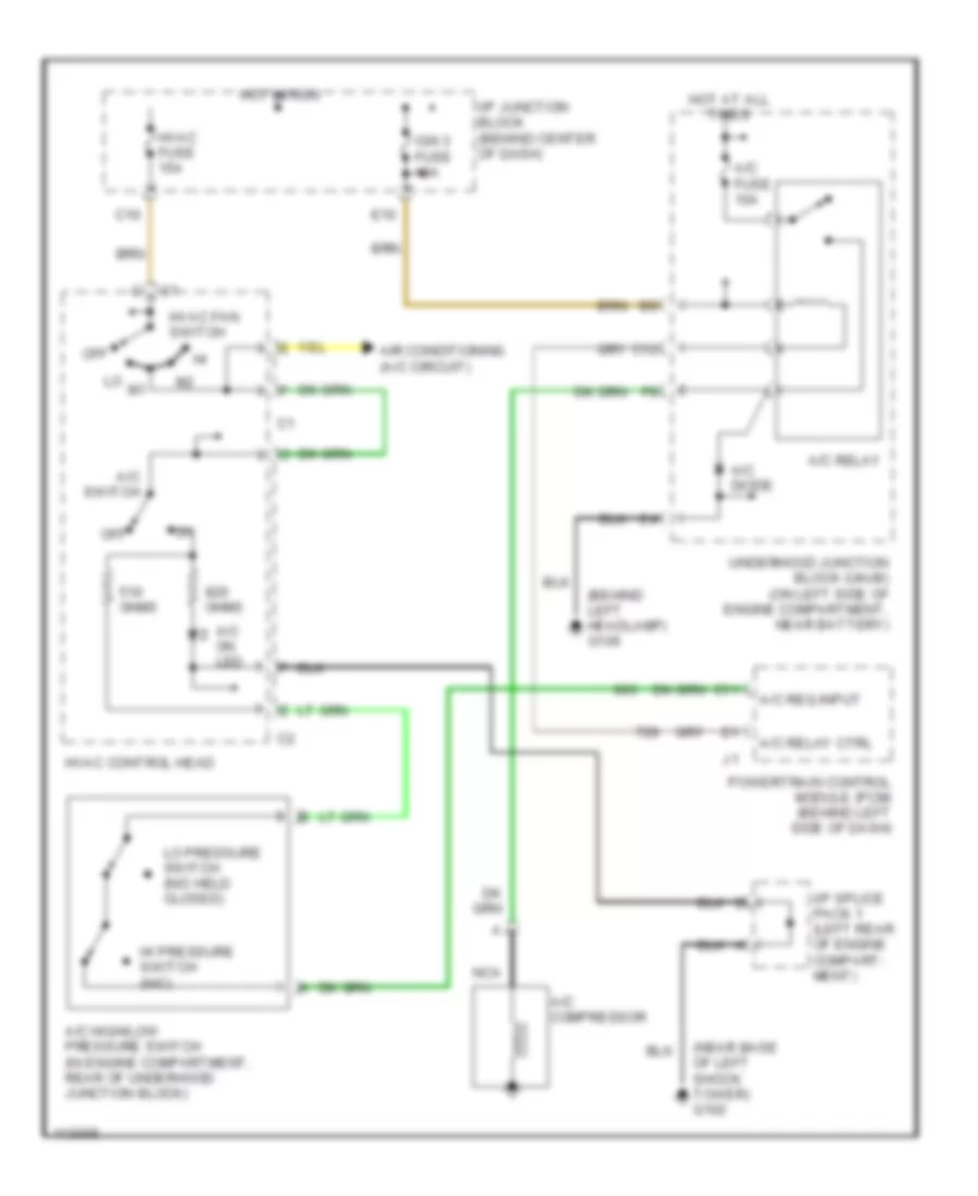 Compressor Wiring Diagram for Saturn SL2 1999
