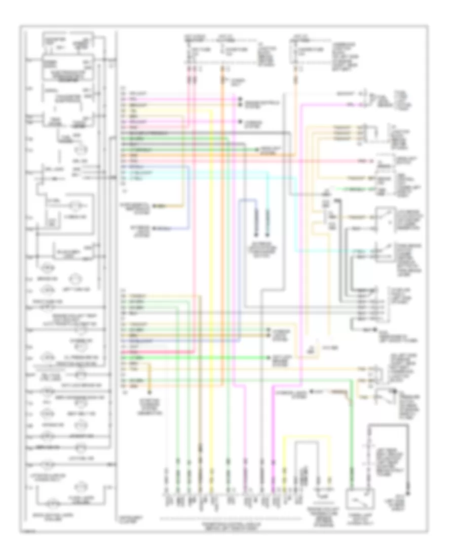Instrument Cluster Wiring Diagram for Saturn SW1 1999