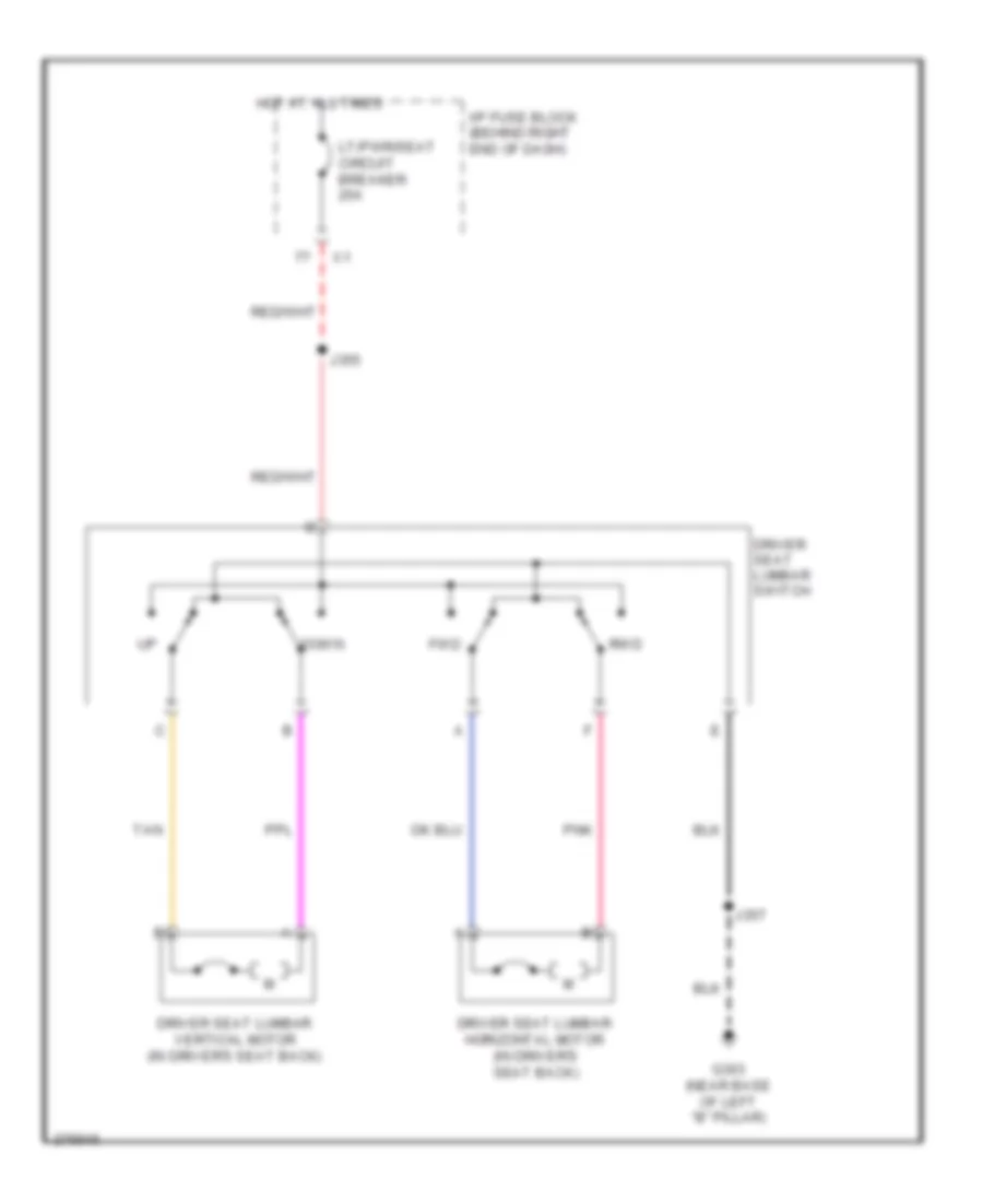 Drivers Lumbar Wiring Diagram for Saturn Outlook XE 2008
