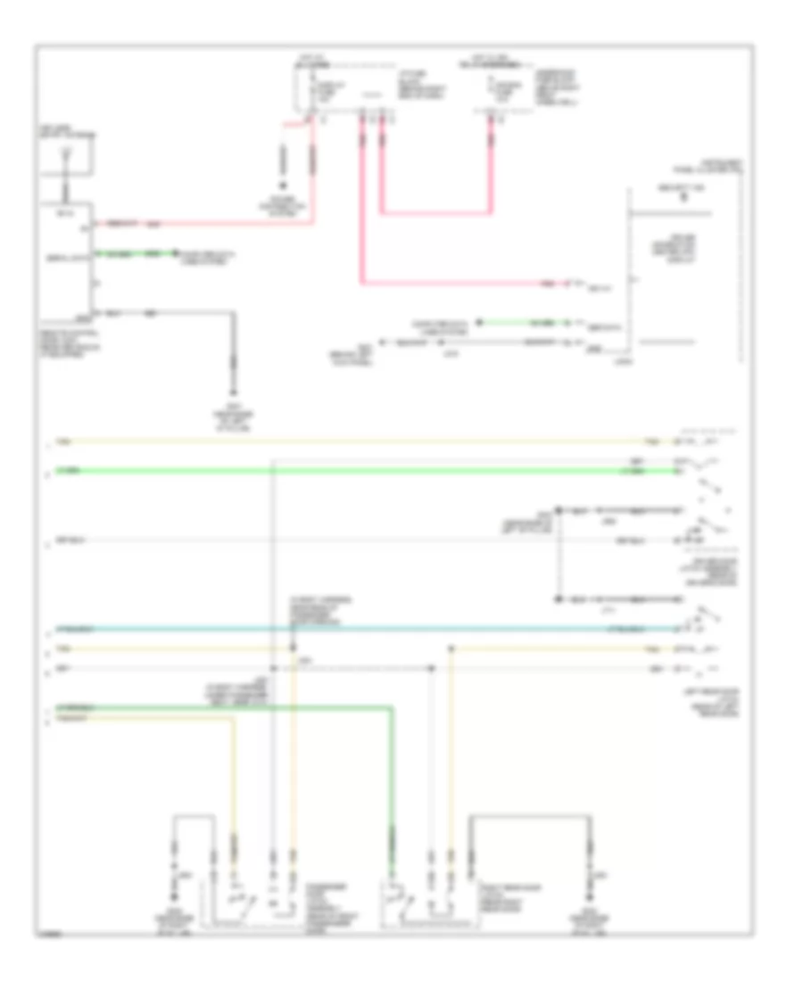 Forced Entry Wiring Diagram, without Express UpDown Windows (2 of 2) for Saturn Outlook XR 2008