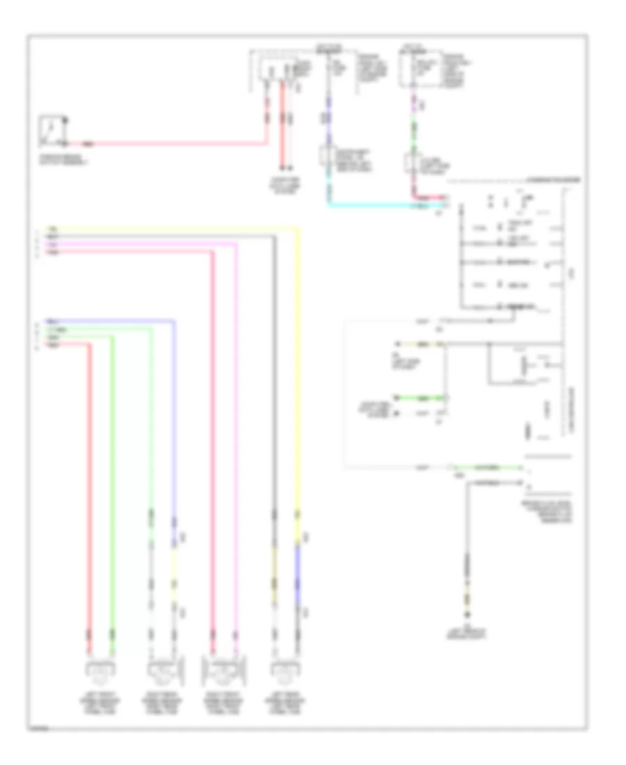 Электросхема антиблокировочной тормозной системы АБС (ABS), кроме EV (2 из 2) для Scion iQ 2013
