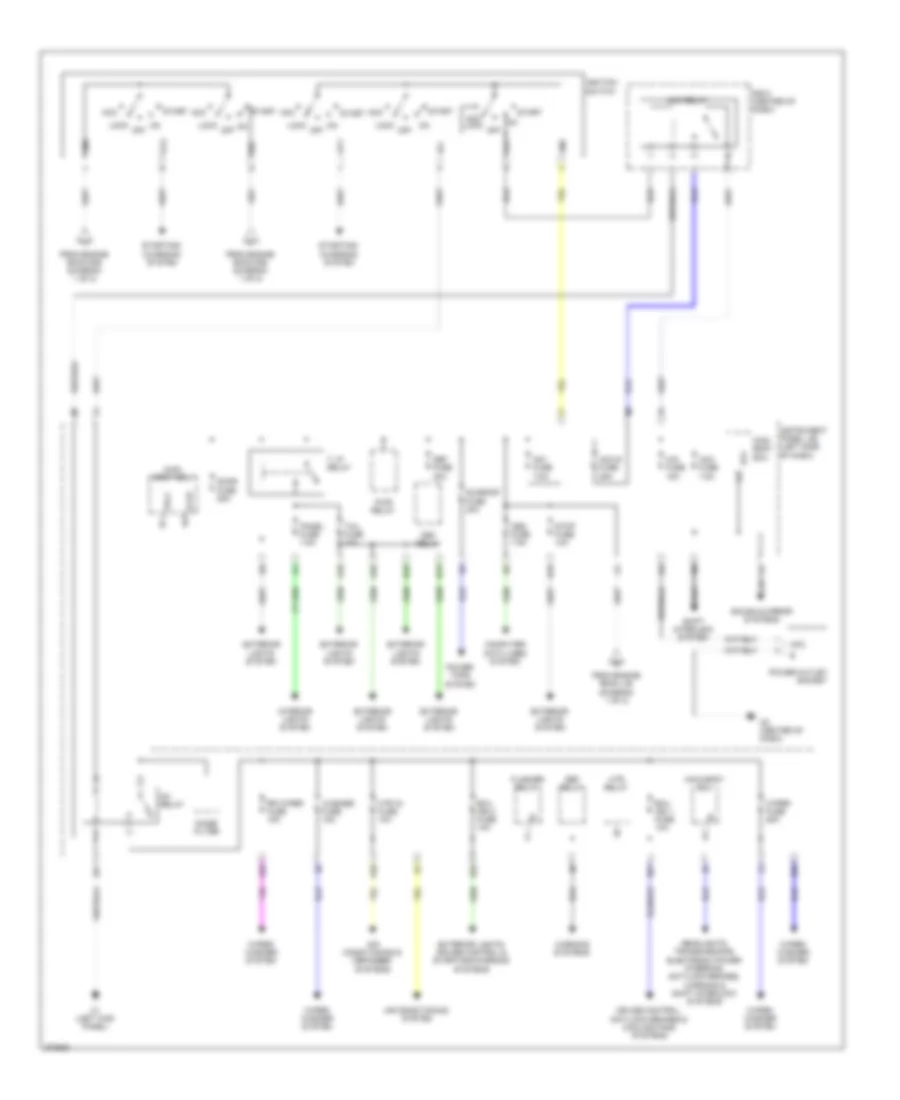 Электросхема блока предохранителей и реле (2 из 2) для Scion xB 2013