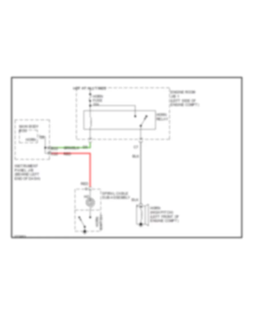 Электросхема звукового сигнал Гудка для Scion iQ 2014