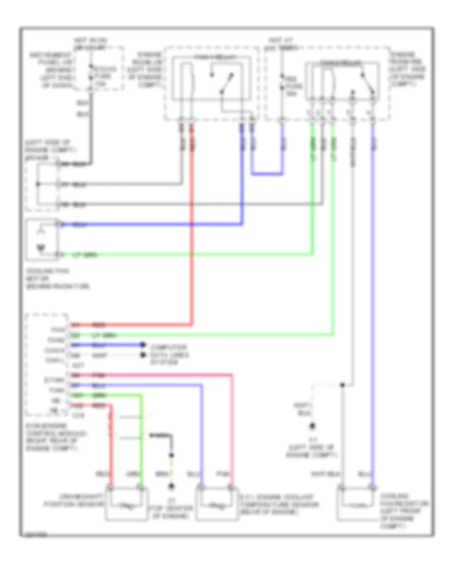 Электросхема системы охлаждения для Scion xD 2010
