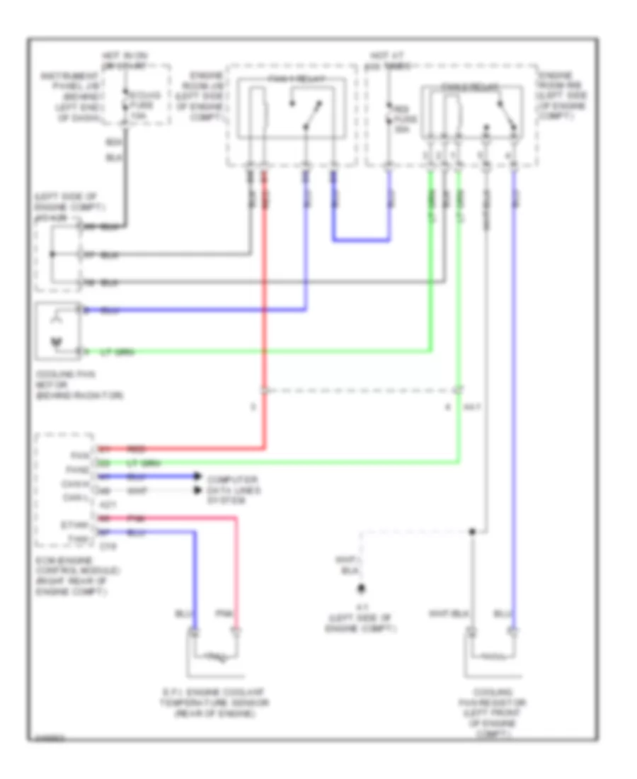 Электросхема системы охлаждения для Scion xD 2011