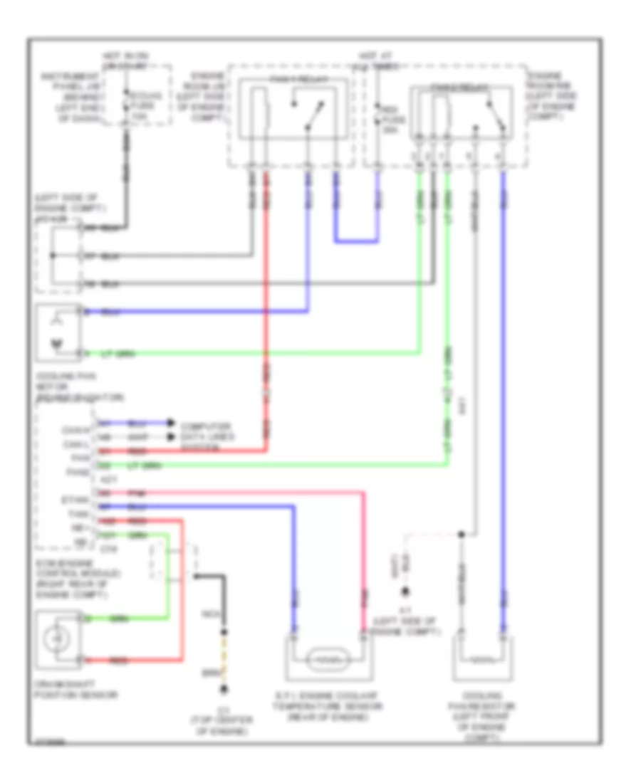 Электросхема системы охлаждения для Scion xD 2012