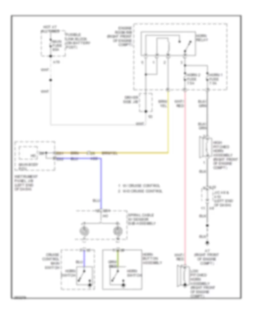 Электросхема звукового сигнал Гудка для Scion FR-S 2013