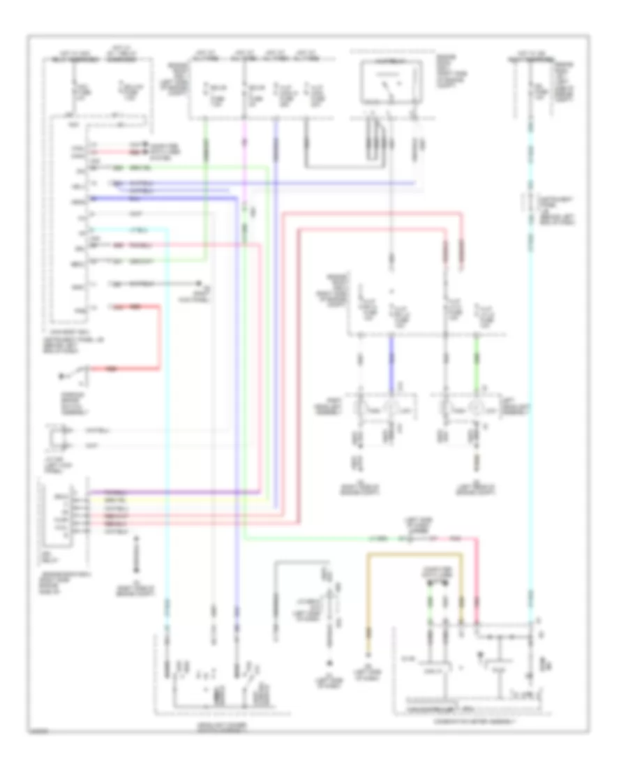 Headlights Wiring Diagram, Except EV with DRL for Scion iQ 2013