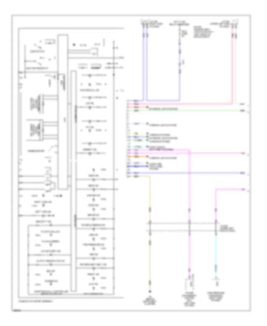 Instrument Cluster Wiring Diagram EV 1 of 2 for Scion iQ 2013