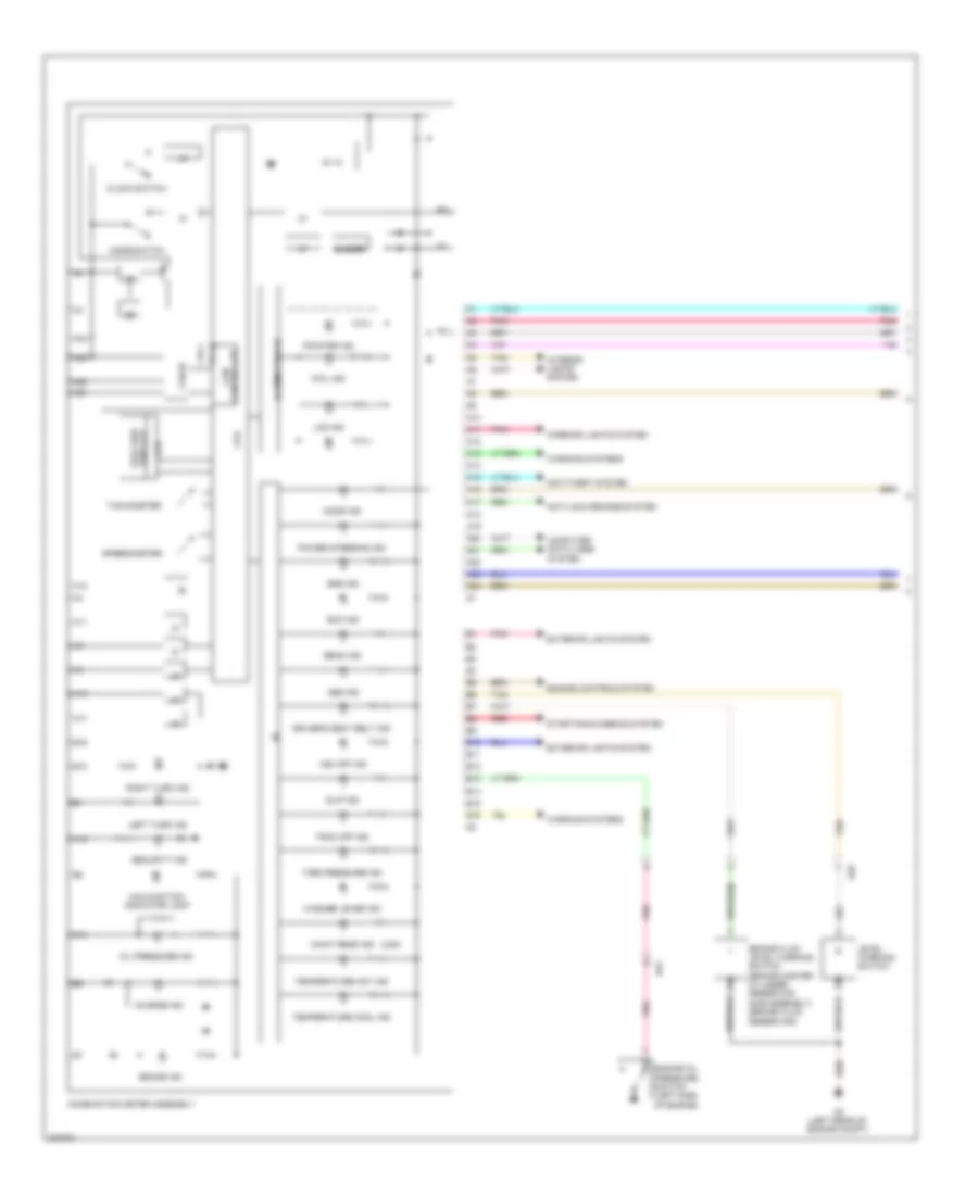 Instrument Cluster Wiring Diagram, Except EV (1 of 2) for Scion iQ 2013