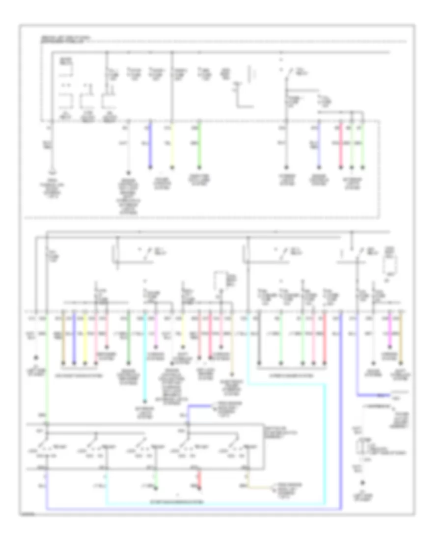Power Distribution Wiring Diagram, Except EV (3 of 3) for Scion iQ 2013