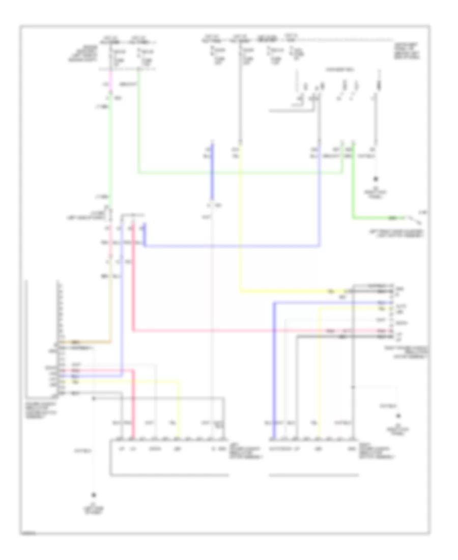 Power Windows Wiring Diagram, Except EV for Scion iQ 2013