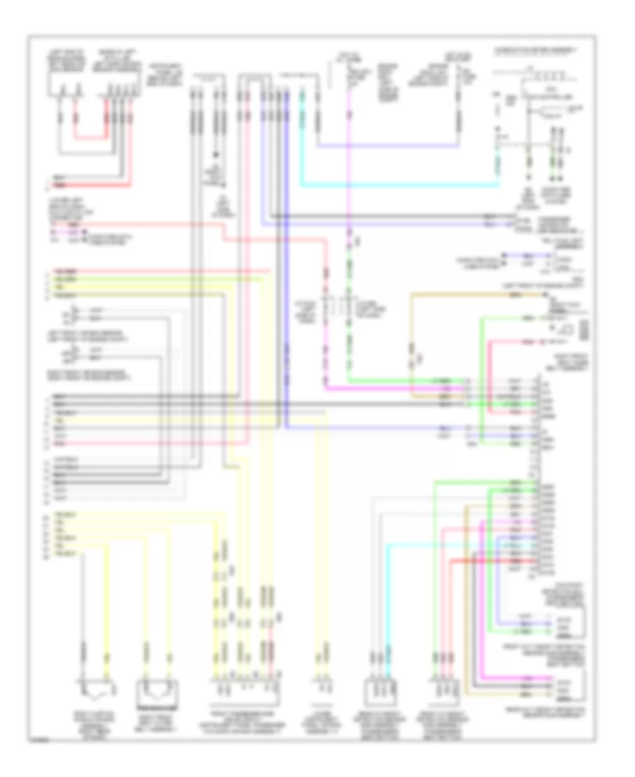 Supplemental Restraints Wiring Diagram, Except EV (2 of 2) for Scion iQ 2013