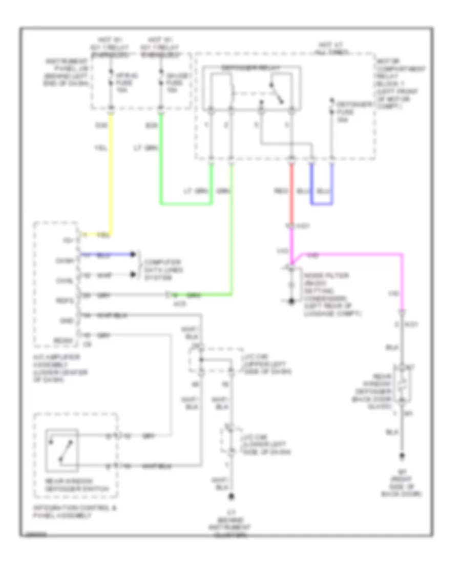 Rear Defogger Wiring Diagram EV for Scion iQ EV 2013