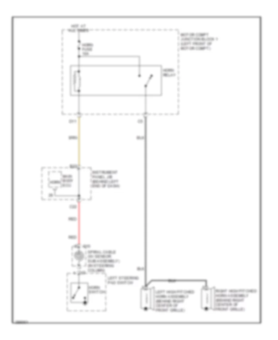 Horn Wiring Diagram EV for Scion iQ EV 2013