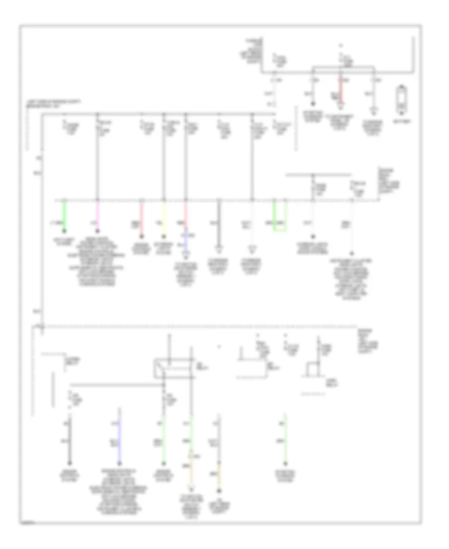 Power Distribution Wiring Diagram, Except EV (1 of 3) for Scion iQ EV 2013