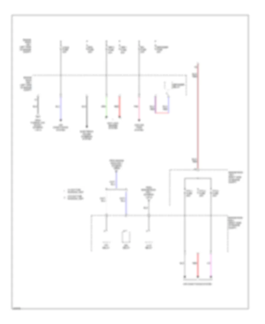 Power Distribution Wiring Diagram, Except EV (2 of 3) for Scion iQ EV 2013