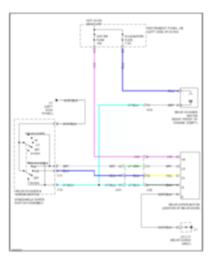 Rear WiperWasher Wiring Diagram for Scion tC 2013