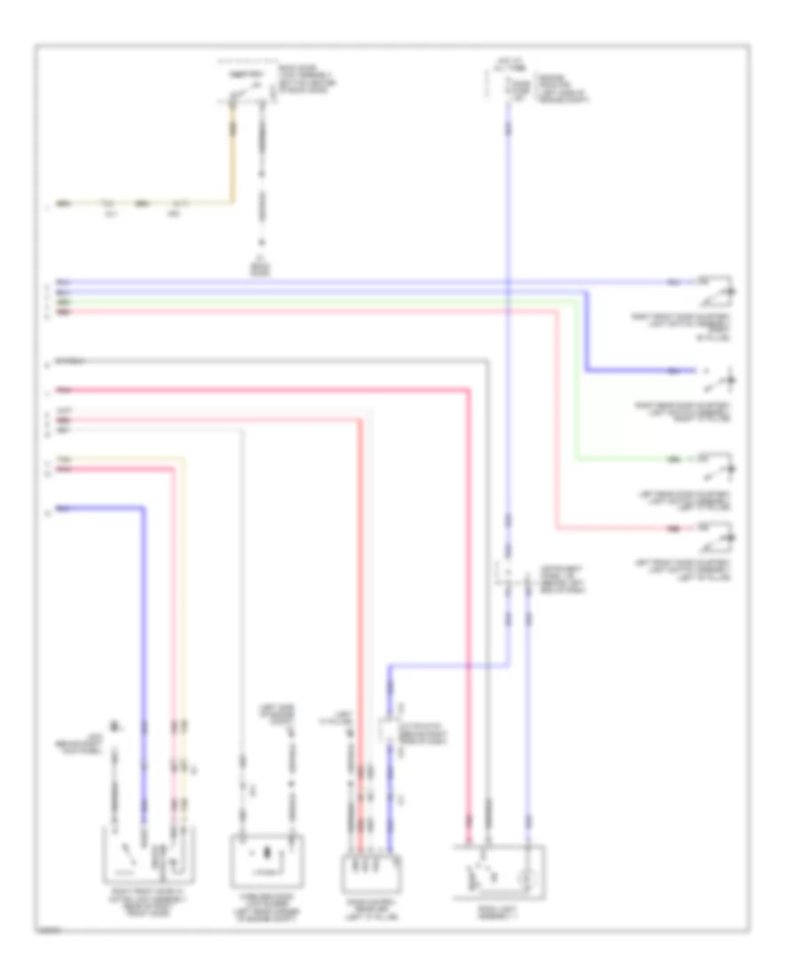Power Door Locks Wiring Diagram (2 of 2) for Scion xD 2013