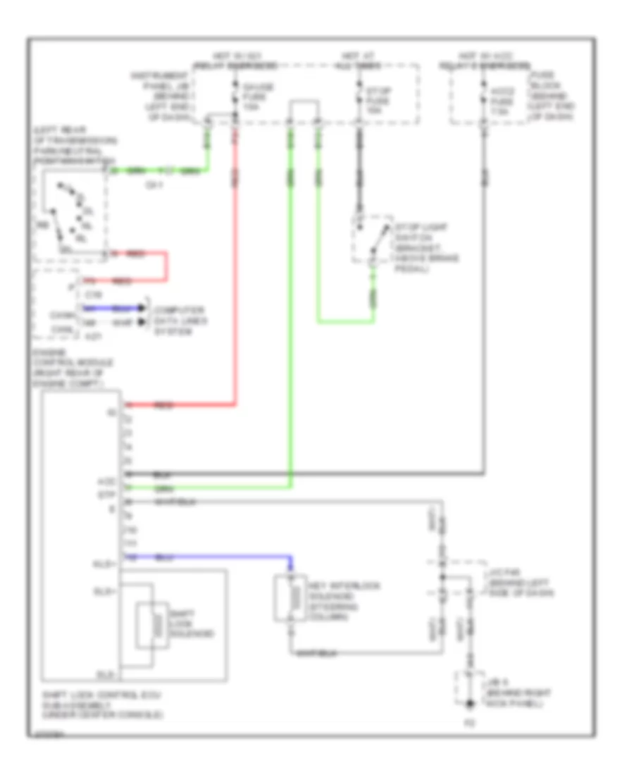 Shift Interlock Wiring Diagram for Scion xD 2013