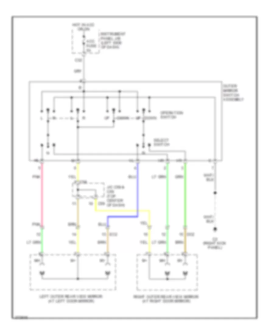 Power Mirrors Wiring Diagram for Scion tC 2014