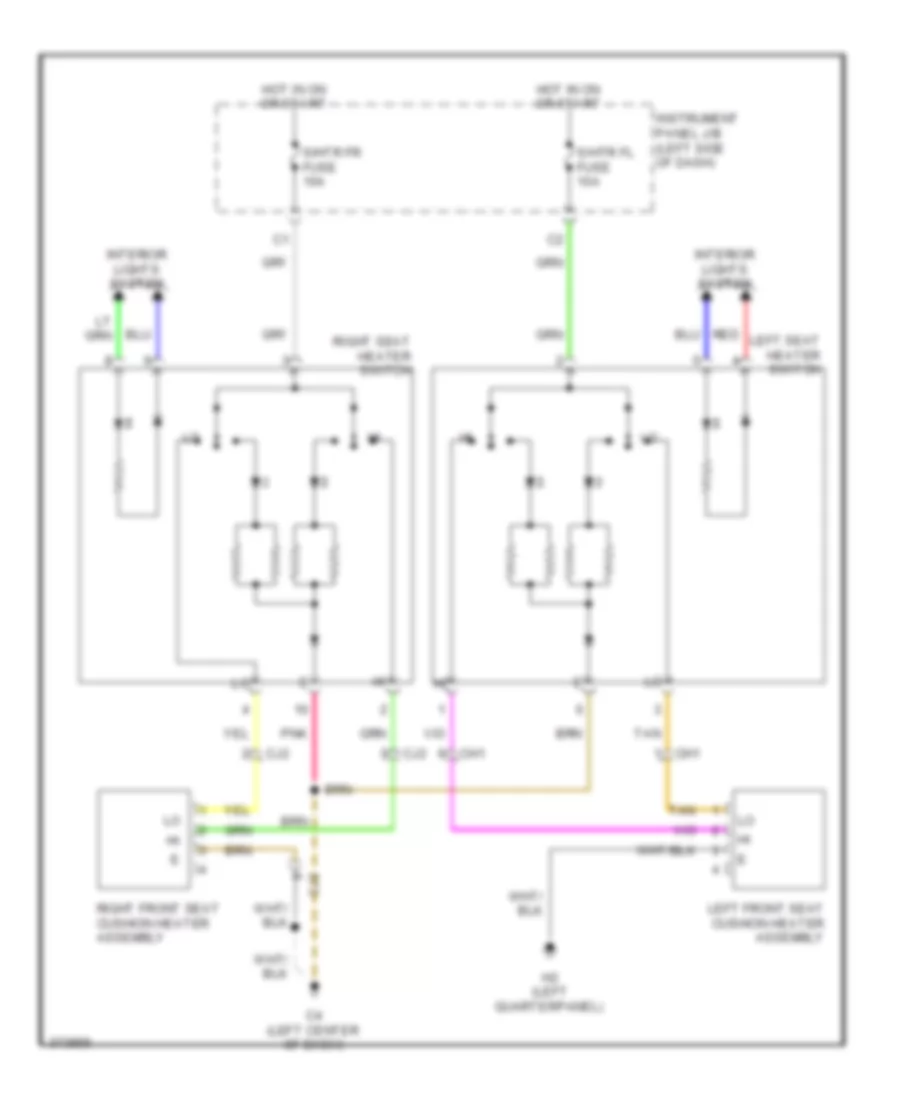 Power Seats Wiring Diagram for Scion tC 2014