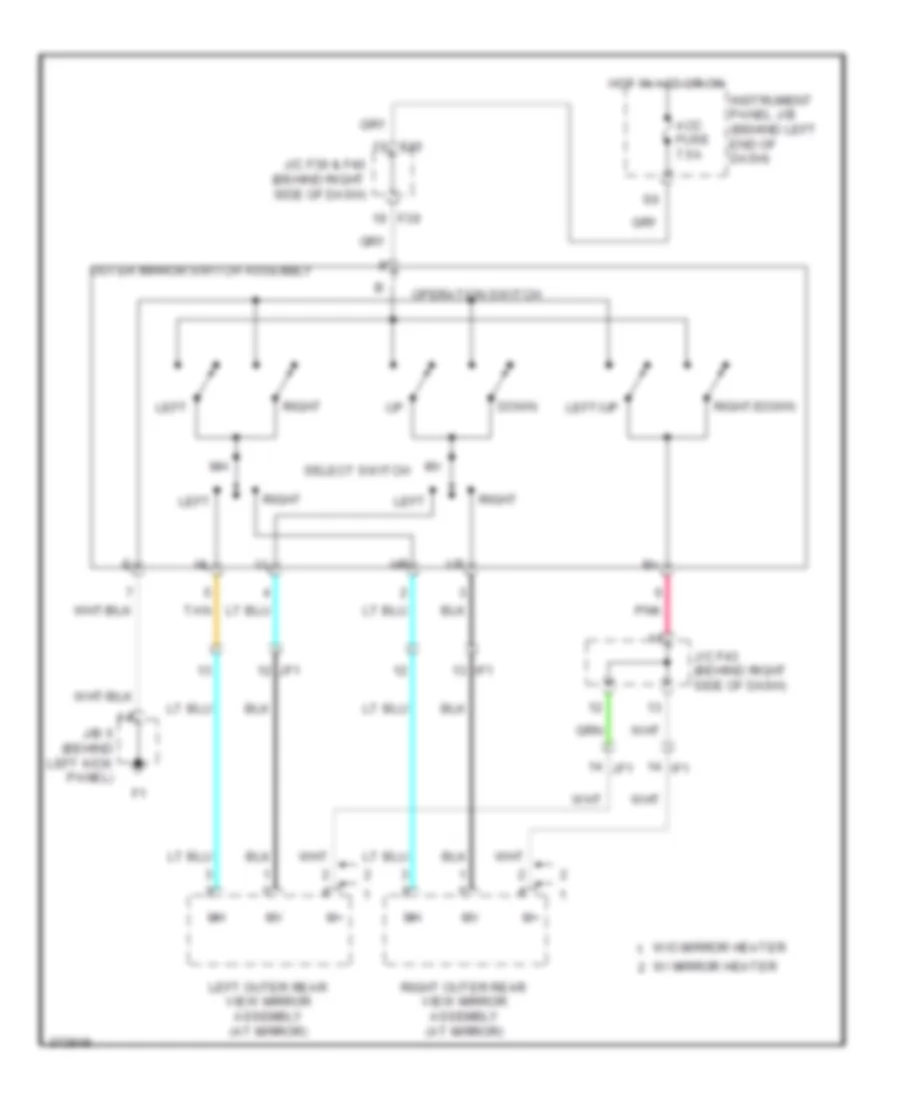 Power Mirrors Wiring Diagram for Scion xD 2014