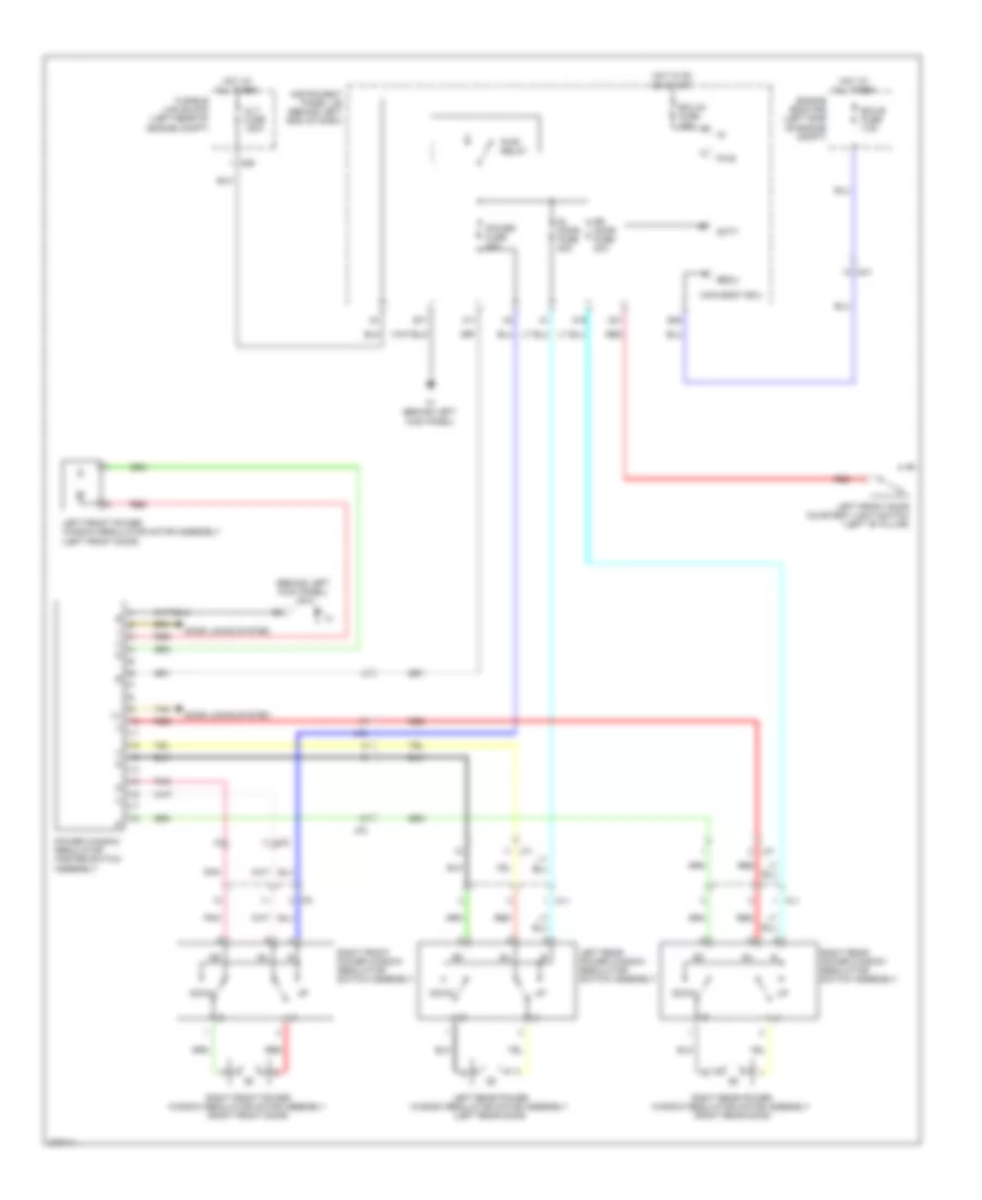 Power Windows Wiring Diagram for Scion xD 2014