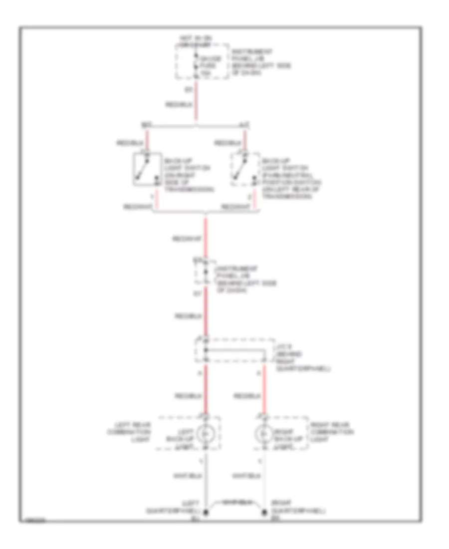 Back up Lamps Wiring Diagram for Scion xB 2004